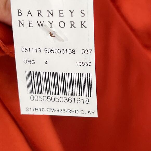 New Prabal Gurung Silk VNeck Asymmetrical Tank Top with Tie Ups Rust Orange 4 - Picture 11 of 12